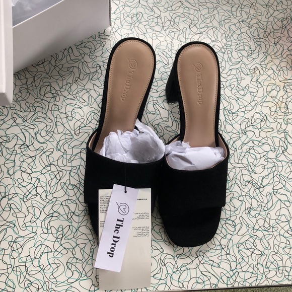 Black open toe mules - Picture 1 of 3